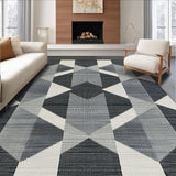 Ultra Soft Area Rug, Non Slip, Stain Resistant, Washable Area Rugs for Living Room, Bedroom, Rustic Textured Lattice Style(Beige)