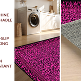 Ultra Soft Area Rug, Non Slip, Stain Resistant, Washable Area Rugs for Living Room, Bedroom, Dynamic Zebra Print Fusion(Pink)