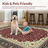 Elegant Bordeaux Medallion Design(Red)