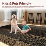 Ultra Soft Area Rug, Non Slip, Stain Resistant, Washable Area Rugs for Living Room, Bedroom, Animal Print Rustic Elegance(Black)