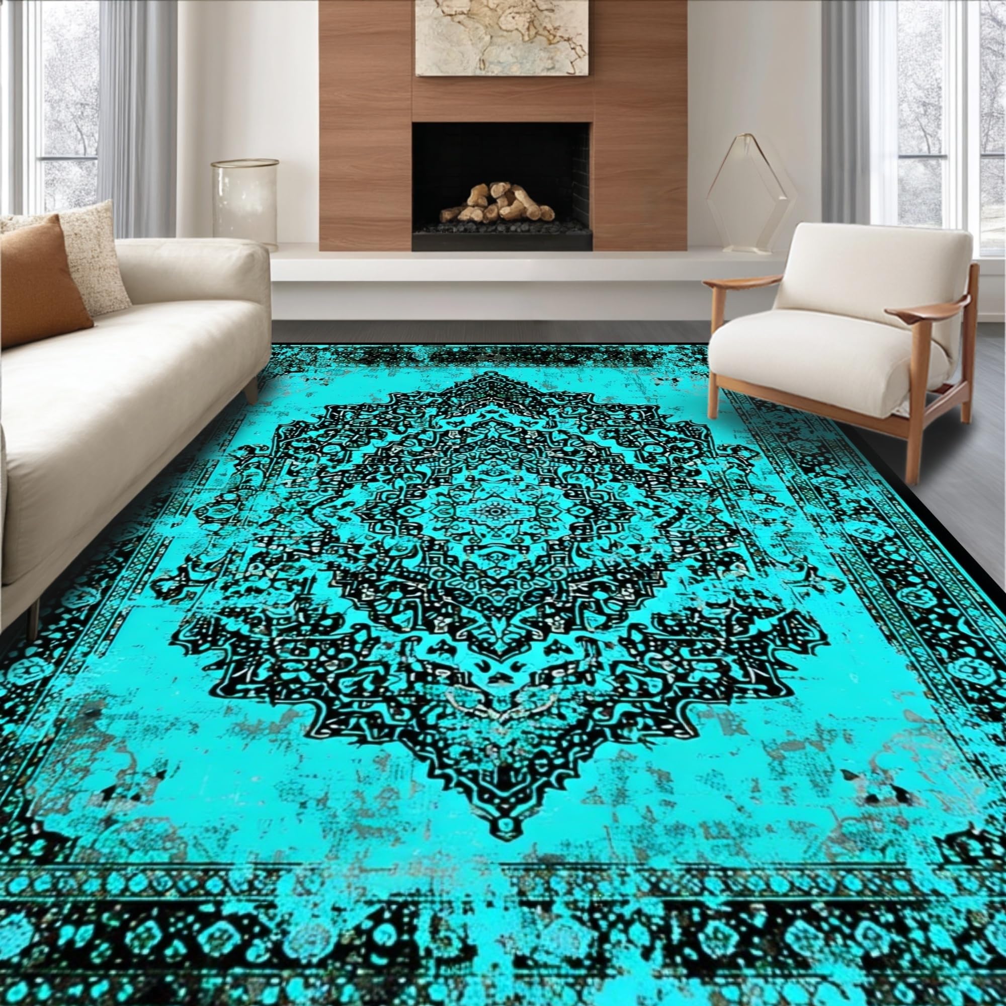 Chic Modern Medallion Arrangement Rug – ODIKA