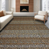Ultra Soft Area Rug, Non Slip, Stain Resistant, Washable Area Rugs for Living Room, Bedroom, Rustic Earthy Leopard Aesthetic(Brown)
