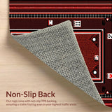 Ultra Soft Area Rug, Non Slip, Stain Resistant, Washable Area Rugs for Living Room, Bedroom, Vibrant Retro Dice Aesthetic(Red)