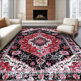 Luxurious Black Abstract Design(Red)