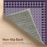 Ultra Soft Area Rug, Non Slip, Stain Resistant, Washable Area Rugs for Living Room, Bedroom, Vibrant Diamond Grid Aesthetic(Purple)