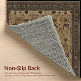 Ultra Soft Area Rug, Non Slip, Stain Resistant, Washable Area Rugs for Living Room, Bedroom, Quirky Textured Natural Coir Design(Gold)