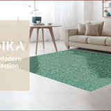 Ultra Soft Area Rug, Non Slip, Stain Resistant, Washable Area Rugs for Living Room, Bedroom, Soft Modern Abstract Dining Room Rug(Green)
