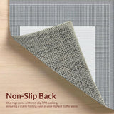 Ultra Soft Area Rug, Non Slip, Stain Resistant, Washable Area Rugs for Living Room, Bedroom, Contemporary Soft Humor Accent(Gray)