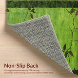 Elegant Nature Inspired Shaggy Mat(Green)