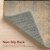Ultra Soft Area Rug, Non Slip, Stain Resistant, Washable Area Rugs for Living Room, Bedroom, Elegant Western Themed Texture(Beige)