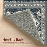 Ultra Soft Area Rug, Non Slip, Stain Resistant, Washable Area Rugs for Living Room, Bedroom, Vintage Grey Living Room Stain-Resistant Area Rug(Blue)