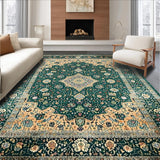 Ultra Soft Area Rug, Non Slip, Stain Resistant, Washable Area Rugs for Living Room, Bedroom, Sleek Minimalist Medallion Style(Blue)
