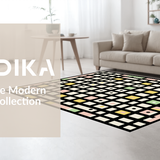 Ultra Soft Area Rug, Non Slip, Stain Resistant, Washable Area Rugs for Living Room, Bedroom, Quirky Modern Abstract Pattern(Beige)