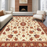 Ultra Soft Area Rug, Non Slip, Stain Resistant, Washable Area Rugs for Living Room, Bedroom, Desert Oasis Animal Print Terracotta Beige Brown Cream(Ivory)