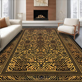 Ultra Soft Area Rug, Non Slip, Stain Resistant, Washable Area Rugs for Living Room, Bedroom, Luxurious Shaggy Cheetah Aesthetic(Black)