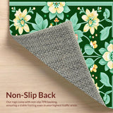 Ultra Soft Area Rug, Non Slip, Stain Resistant, Washable Area Rugs for Living Room, Bedroom, Textured Moss Area Rug for Kitchen and Laundry Room(Green)