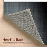 Ultra Soft Area Rug, Non Slip, Stain Resistant, Washable Area Rugs for Living Room, Bedroom, Urban Black Linear Style(Gray)