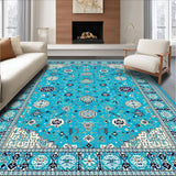 Ultra Soft Area Rug, Non Slip, Stain Resistant, Washable Area Rugs for Living Room, Bedroom, Durable Wool Entryway Pastel Area Rug(Blue)