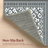 Ultra Soft Area Rug, Non Slip, Stain Resistant, Washable Area Rugs for Living Room, Bedroom, Chic Modern Abstract Patterning(White)