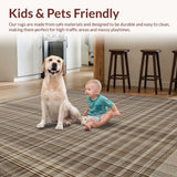 Chic Low Pile Checkerboard Aesthetic(Beige)