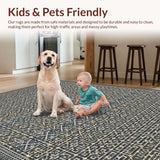 Ultra Soft Area Rug, Non Slip, Stain Resistant, Washable Area Rugs for Living Room, Bedroom, Elegant Trellis Rustic Aesthetic(Gray)