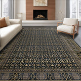 Ultra Soft Area Rug, Non Slip, Stain Resistant, Washable Area Rugs for Living Room, Bedroom, Chic Bow Scallop Area Rug(Black)