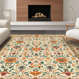 Contemporary Warm Floral Fusion(Beige)