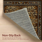 Ultra Soft Area Rug, Non Slip, Stain Resistant, Washable Area Rugs for Living Room, Bedroom, Chic Contemporary Cheetah Style(Brown)
