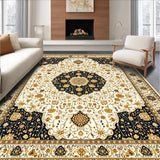 Ultra Soft Area Rug, Non Slip, Stain Resistant, Washable Area Rugs for Living Room, Bedroom, Fringe Beige Area Bohemian Inspired Design(White)