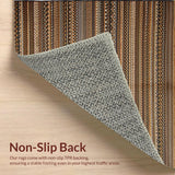 Ultra Soft Area Rug, Non Slip, Stain Resistant, Washable Area Rugs for Living Room, Bedroom, Sophisticated Neutral Tasseled Ensemble(Brown)