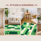 Ultra Soft Area Rug, Non Slip, Stain Resistant, Washable Area Rugs for Living Room, Bedroom, Fun Animal Motif for Children(Green)