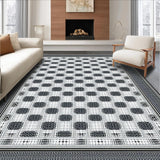Ultra Soft Area Rug, Non Slip, Stain Resistant, Washable Area Rugs for Living Room, Bedroom, Stylish Abstract Linear Design(Black)