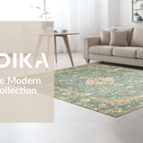 Elegant Sage Green Trellis Design(Blue)