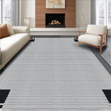 Ultra Soft Area Rug, Non Slip, Stain Resistant, Washable Area Rugs for Living Room, Bedroom, Modern Outdoor Balcony Camping Waterproof Mat(Black)