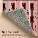 Bold Geometric Guitar Shape Arrangement(Red)