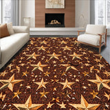 Ultra Soft Area Rug, Non Slip, Stain Resistant, Washable Area Rugs for Living Room, Bedroom, Rustic Brown Farmhouse Hallway Non-Slip Runner(Brown)