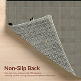 Ultra Soft Area Rug, Non Slip, Stain Resistant, Washable Area Rugs for Living Room, Bedroom, Striking Modern Organic Shapes(Brown)