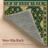 Ultra Soft Area Rug, Non Slip, Stain Resistant, Washable Area Rugs for Living Room, Bedroom, Geometric Spotted Neutral(Green)