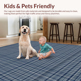 Charming Country Style Gingham Accent(Blue)