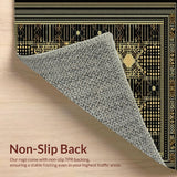 Stylish Abstract Black and Gold Motif(Black)