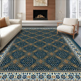 Contemporary Lattice Print with Depth(Blue)