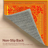 Lively Retro Circular Motif(Red)