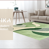 Ultra Soft Area Rug, Non Slip, Stain Resistant, Washable Area Rugs for Living Room, Bedroom, Contemporary Sage Green Bedroom Minimalist Floor Rug(Gray)