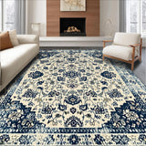 Ultra Soft Area Rug, Non Slip, Stain Resistant, Washable Area Rugs for Living Room, Bedroom, Luxe Abstract Floral Arrangement(Beige)