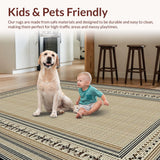 Chic Low Pile Geometric Elegance(Beige)