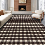 Ultra Soft Area Rug, Non Slip, Stain Resistant, Washable Area Rugs for Living Room, Bedroom, Elegant Warm Tones Fringed Texture(Brown)