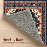 Rustic Blue Orange Medallion Style(Blue)