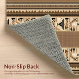Ultra Soft Area Rug, Non Slip, Stain Resistant, Washable Area Rugs for Living Room, Bedroom, Rustic Brown Cream Man Cave Fishing Rug(Beige)