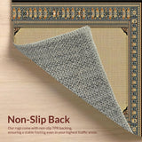 Ultra Soft Area Rug, Non Slip, Stain Resistant, Washable Area Rugs for Living Room, Bedroom, Stylish Ethnic Animal Print Aesthetic(Beige)