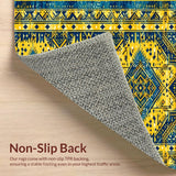 Ultra Soft Area Rug, Non Slip, Stain Resistant, Washable Area Rugs for Living Room, Bedroom, Geometric Boho Yellow Living Room Non-Slip Rug(Yellow)